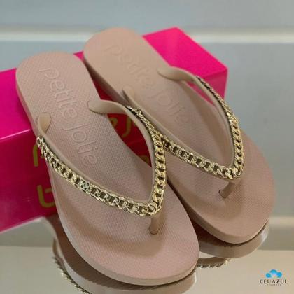 Imagem de Chinelo Feminino Petite Jolie Moderno Fresh Tira Corrente Lançamento