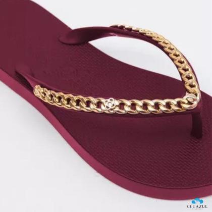 Imagem de Chinelo Feminino Petite Jolie Moderno Fresh Tira Corrente Lançamento