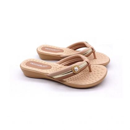 Imagem de Chinelo Feminino Piccadilly 500374 - ROSE / AMENDOA / OURO - 39