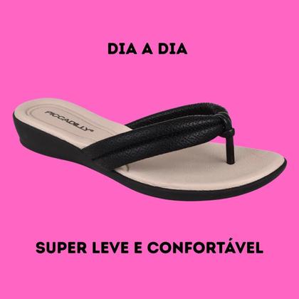 Imagem de Chinelo Feminino Piccadilly Conforto - Preto