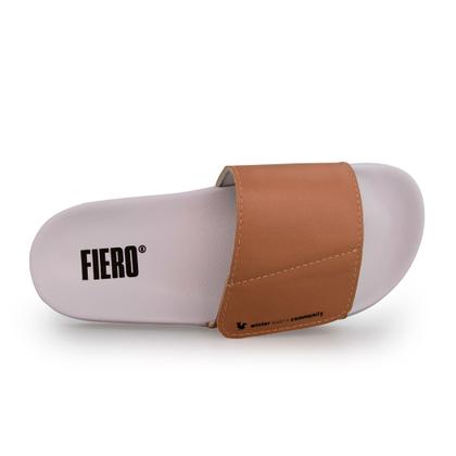 Imagem de Chinelo Feminino Slide Adapt Leather Caramelo  Ref.: 22400