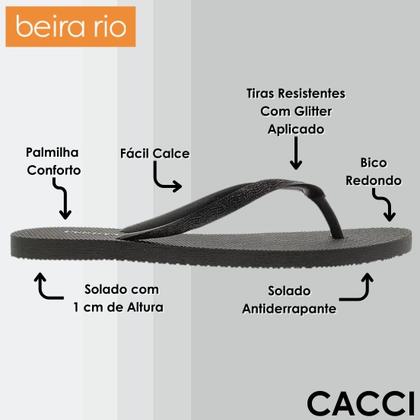 Imagem de Chinelo Feminino Tira Strass Conforto Fácil Calce Beira Rio