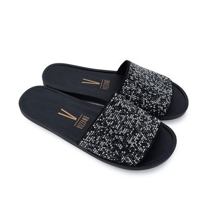 Imagem de Chinelo Feminino Vizzano Slide Strass Preto - 6363
