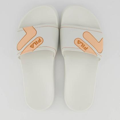 Imagem de Chinelo Fila F-Beach Feminino Branco e Salmão