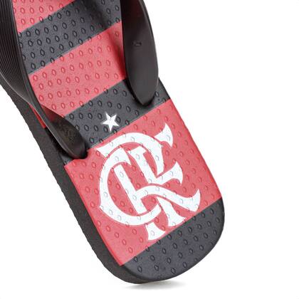Imagem de Chinelo Flamengo Manto 1 2024 Preto Vermelho e Prata - Masculino