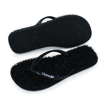 Imagem de Chinelo Flat CleanUp Sustentável Feminino Preto