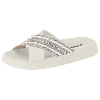 Imagem de Chinelo Flatform Multi Prata Branco Off Moleca 5469.138