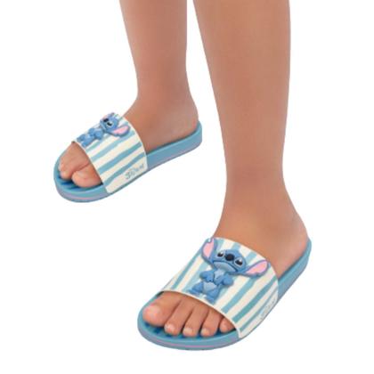 Imagem de Chinelo Grendene Slipe Stitch Personagem Estiloso Infantil Azul Bege