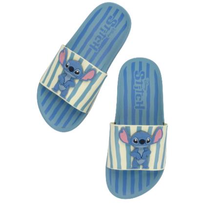 Imagem de Chinelo Grendene Slipe Stitch Personagem Estiloso Infantil Azul Bege