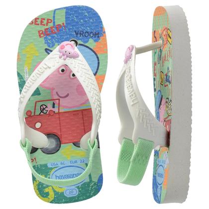 Imagem de Chinelo Havaianas Baby Peppa Pig Menino - Verde e Branco