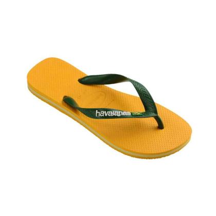 Imagem de Chinelo Havaianas Brasil Logo Unissex Amarelo Verde