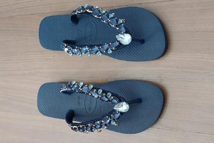 Imagem de Chinelo Havaianas Customizado Olho Grego Muito Chic