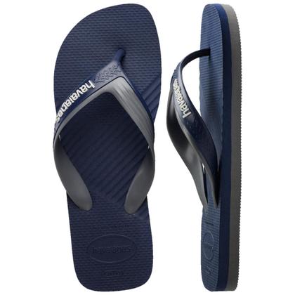 Imagem de Chinelo Havaianas Dual Azul Marinho e Cinza Aço 37/38 Adulto