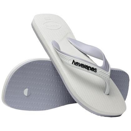 Imagem de Chinelo Havaianas Dual Branco e Cinza Gelo 43/44 Adulto