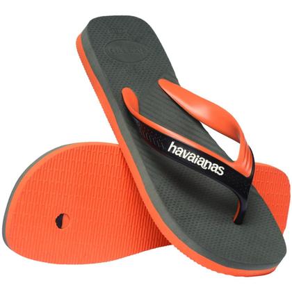 Imagem de Chinelo Havaianas Dual Verde Oliva e Laranja 37/38 Adulto Original
