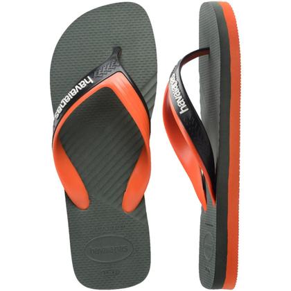 Imagem de Chinelo Havaianas Dual Verde Oliva e Laranja 41/42 Adulto Original