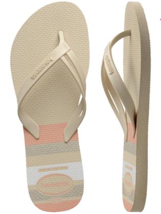 Imagem de Chinelo Havaianas Elegance Print Bege Palha