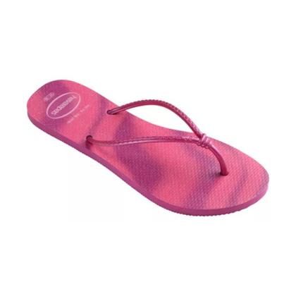 Imagem de Chinelo Havaianas Feminina Slim Tube Gloss Tiras Finas Com Brilho Original Confortável