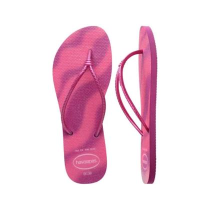 Imagem de Chinelo Havaianas Feminina Slim Tube Gloss Tiras Finas Com Brilho Original Confortável
