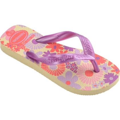 Imagem de Chinelo Havaianas Infantil KIDS Flores 29/0 Buttercream PAR