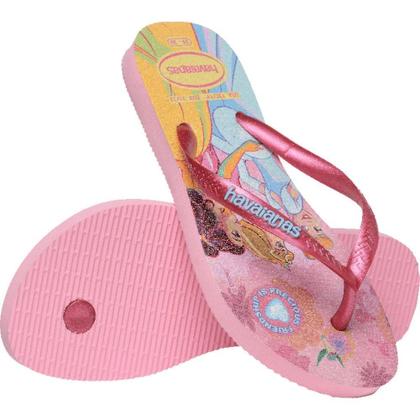 ⭐︎Princess SLIM⭐︎ Chinelo Havaianas Infantil KIDS SLIM Princess 31/32 Rosa PAR