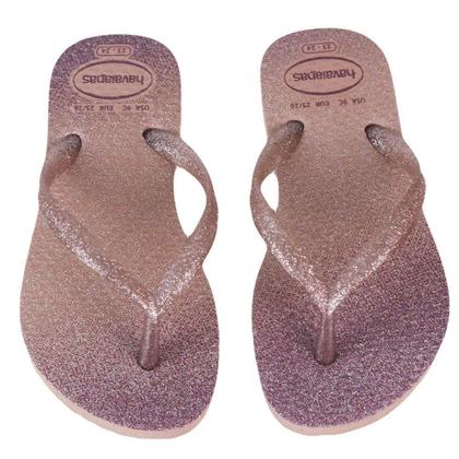 Imagem de Chinelo Havaianas Infantil Menina Rosa Glitter - SLIM GLOSS