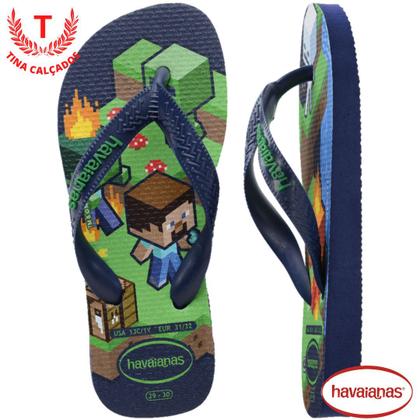 Imagem de Chinelo Havaianas Infantil Minecraft - Masculino