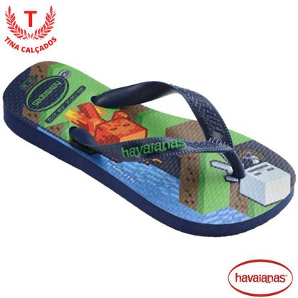 Imagem de Chinelo Havaianas Infantil Minecraft - Masculino