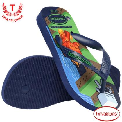 Imagem de Chinelo Havaianas Infantil Minecraft - Masculino