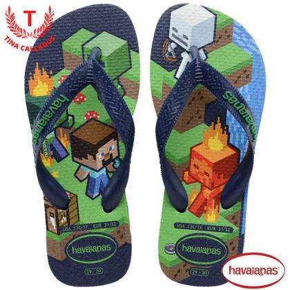 Imagem de Chinelo Havaianas Infantil Minecraft - Masculino