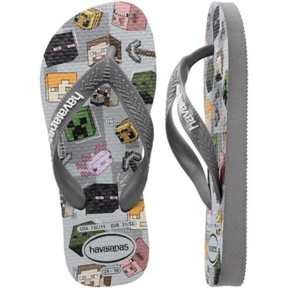 Imagem de Chinelo Havaianas Kids Minicraft Original Cinza Escuro