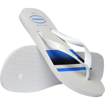 Imagem de Chinelo Havaianas Masculino TOP Basic Tamanho 41/42 BRANCO/AZUL