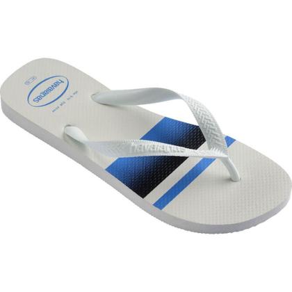 Imagem de Chinelo Havaianas Masculino TOP Basic Tamanho 41/42 BRANCO/AZUL