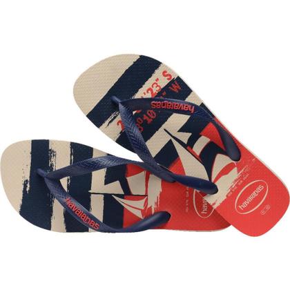 Imagem de Chinelo Havaianas Masculino TOP Nautical 39/0 Bege Palha