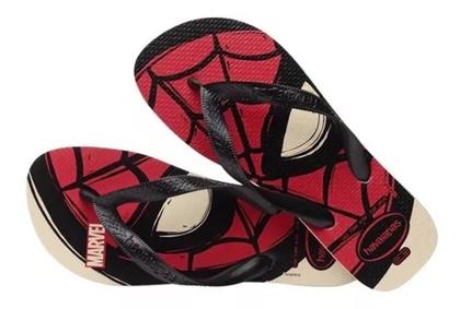 Imagem de Chinelo Havaianas Personagem Homem Aranha Marvel Spider Man Númeração Infantil e Adulta