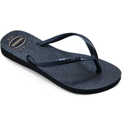 Imagem de Chinelo Havaianas Slim Gloss Brilho Feminino - Preto