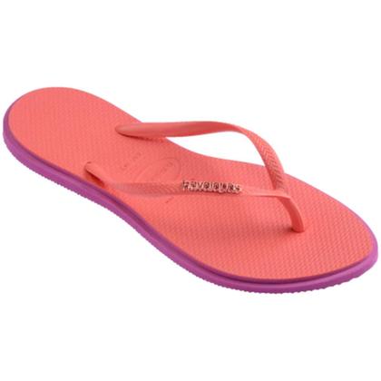 Imagem de Chinelo Havaianas Slim Point Feminino - Rosa e Roxo