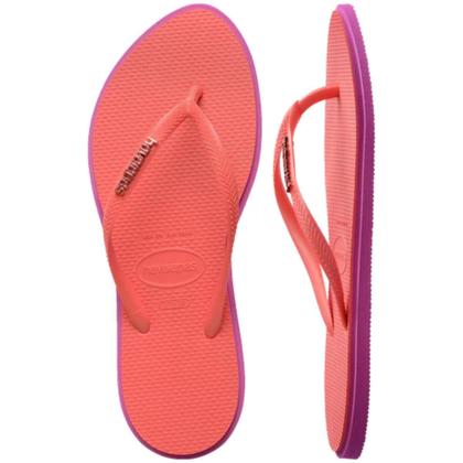 Imagem de Chinelo Havaianas Slim Point Feminino - Rosa e Roxo