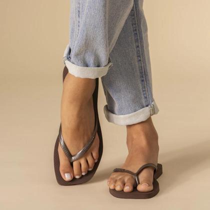 Imagem de Chinelo Havaianas Slim Square Café 37/38 Feminino Original