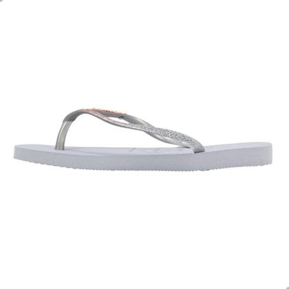 Imagem de Chinelo Havaianas Slim Square Glitter Cinza/Gelo