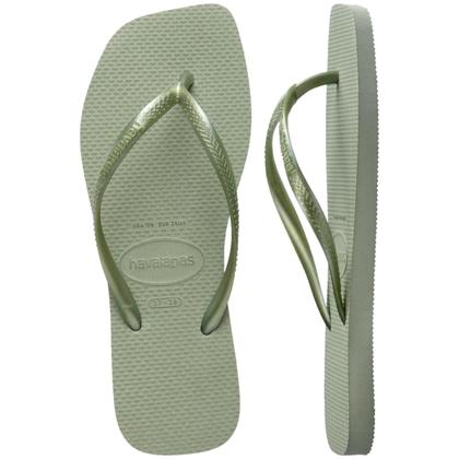 Imagem de Chinelo Havaianas Slim Square Smoke Green 35/36 Feminino Original