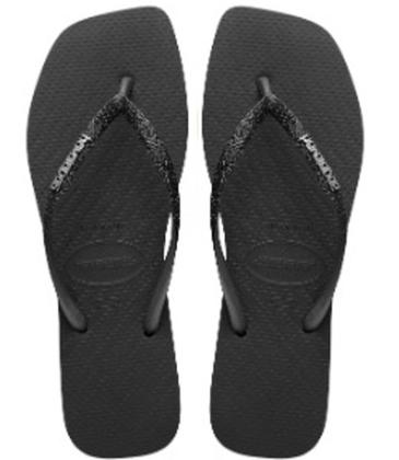 Imagem de Chinelo Havaianas Slim Square Sparkle Glitter Tira e Lateral Sandália Feminina Presente