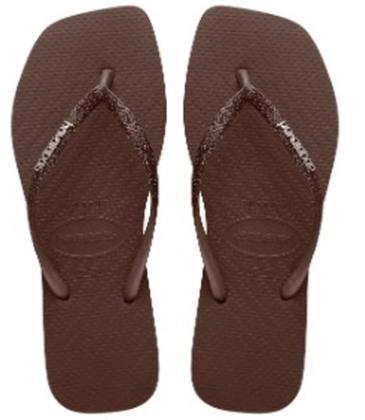 Imagem de Chinelo Havaianas Slim Square Sparkle Glitter Tira e Lateral Sandália Feminina Presente