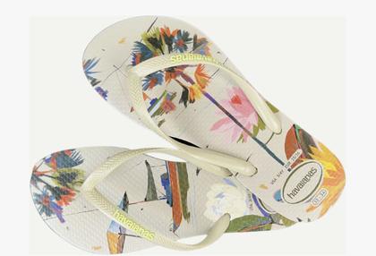 Imagem de Chinelo Havaianas Slim Summer Bliss Bege Palha