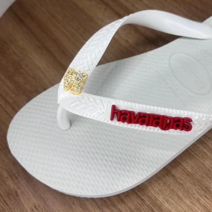 Imagem de Chinelo Havaianas Top Personalizada Estilosa Love E Coração