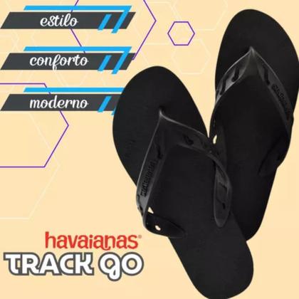 Imagem de Chinelo Havaianas Track Go Tira Larga Masculino Basic Original Confortável Adulto