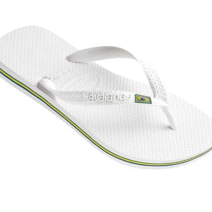 Imagem de Chinelo Havaianas Unissex Adulto Brasil Brancas