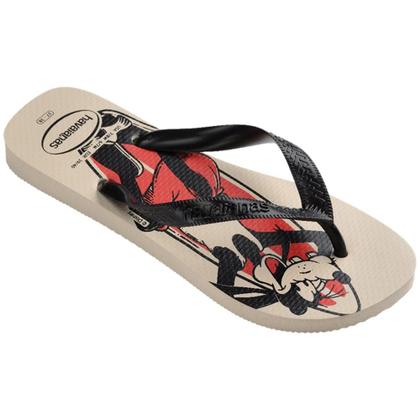 Imagem de Chinelo Havaianas Unissex Top Disney Mickey e Pateta Bege