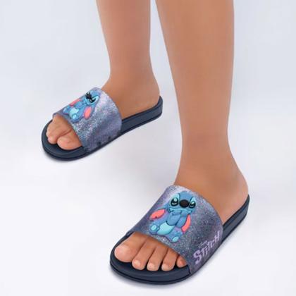 Imagem de Chinelo Infantil Disney Mania Stich Azul Lilás Grendene Kids 22994-BE809