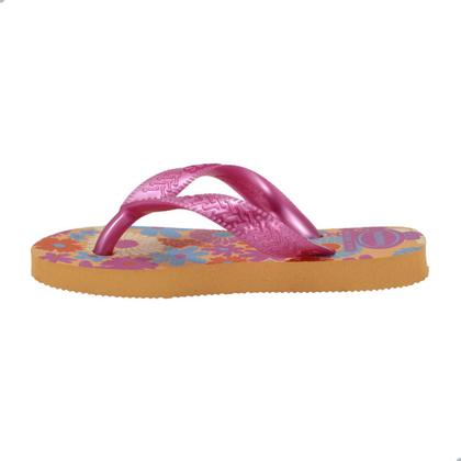 Imagem de Chinelo Infantil Feminino Havaianas Kids Flores-Pêssego